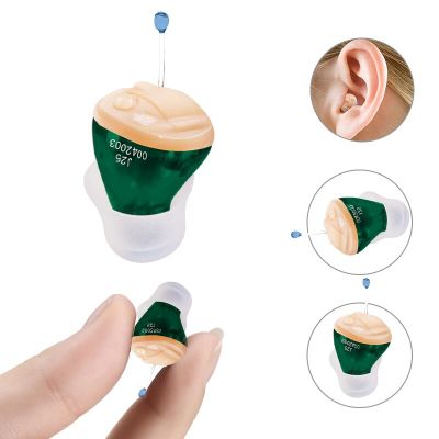 ZZOOI Hearing Aids Audifonos Invisible ITC Adjustable J25 Micro Wireless Mini Size Ear Sound Amplifier for The Elderly