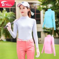 TTYGJ Golf  Anti-Uv Shirts Long Sleeve Tops Summer Sunscreen Golf Underwear Outdoor Sports Apparel Ice Silk Cool Bottoming