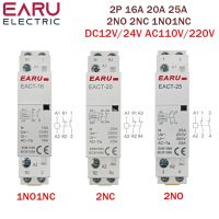 【hot】﹍✒ DC12V 24V AC110V 220V 50/60Hz 2P 16A 20A 25A 2NO 2NC 1NO1NC Din Rail Mounted Household Contactor for