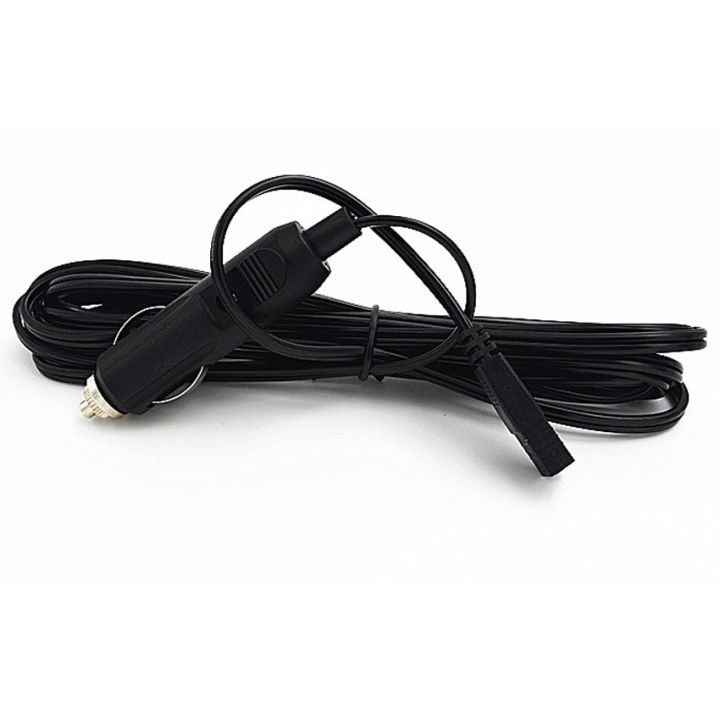 zzooi-black-1-8m-car-refrigerator-power-cord-extension-cord-universal-12v-24v-dc-heating-cooling-box-lighter-power-cable