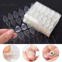 กาวติดเล็บปลอม ซิลิโคนติดเล็บ PVC Jelly Nail Glue Sticker (รุ่นแผ่นใหญ่24ชิ้น)