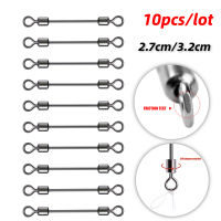 10 ชิ้น/ล็อตสายผู้นำสายตกปลา Connector Pin แบริ่ง Rolling หมุน Fishhook สายสแตนเลสอุปกรณ์ตกปลา-SLPPP STORE