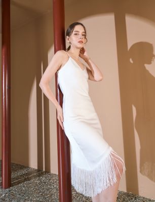 FABLAB QUEENSYBRA new classic white long dress