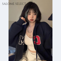 SALOME SELECT เสื้อฮู้ด เสื้อแขนยาวอบอุ่น หลวมและสบาย ทันสมัย ทันสมัย สบายๆ ทันสมัย WJK2390PEW 42Z231016