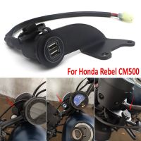 For Honda Rebel CMX 500 300 CMX500 CMX300 Motorcycle Dual USB Charger Cigarette Lighter Adapter Phone Charger Double USB Port