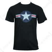 Black Usaf Tshirt Us American Air Force Roundel Star Stripes T New