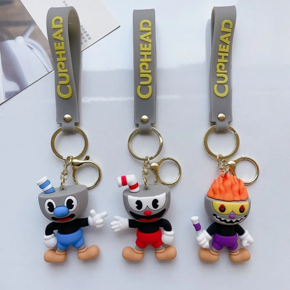 6 Styles Cuphead Keychains Cartoon Games Toys for Kids School Supplies  Cuphead Acrylic Keyring Decoration Key Chain 5cm - AliExpress