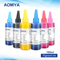Aomya 600ML Universal Pigment Ink for Epson Inkjet Printers All Models Waterproof Vivid Colors Printing Ink BK C M Y