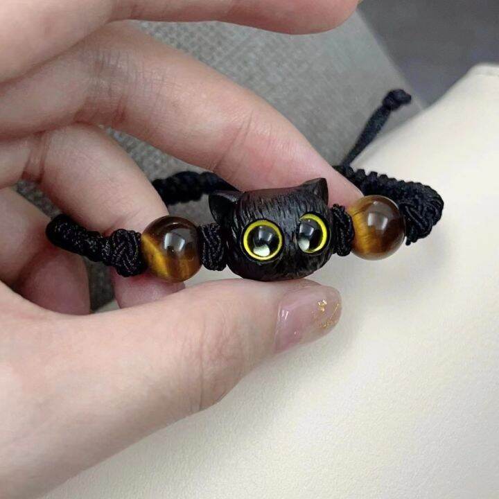 cute-cat-bracelet-for-two-adjustable-black-rope-bracelets-for-couple-friendship-unique-black-cat-bead-charm-bracelets-wholesale