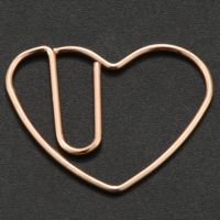 100 Pieces Love Heart Shaped Small Paper Clips Bookmark Clips For Office School Home Metal Paper Clips