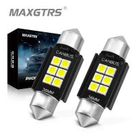 (Premium car)2X3030ชิปพู่ห้อย C5w หลอดไฟ Led CANBUS C10w โดมโคมไฟอ่านหนังสือภายในรถป้ายทะเบียนแสงสีขาวน้ำแข็งสีฟ้า12V