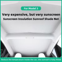 LUCKEASY For Tesla Model 3 2023 Sun Shades Sunroof Skylight Sun Visor Auto Accessories Car Windshield Sunshade Net