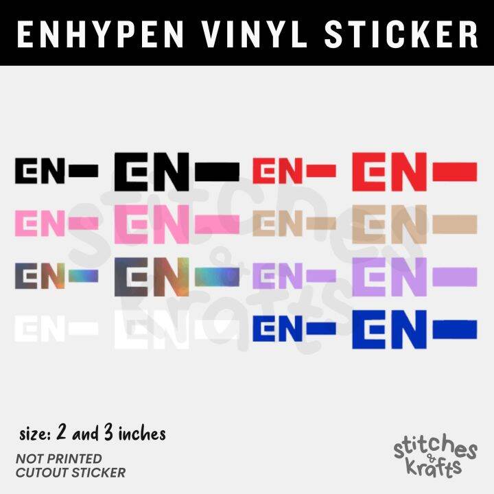 ENHYPEN STICKER LOGO WATERPROOF VINYL STICKERS KPOP ENGENE | Lazada PH