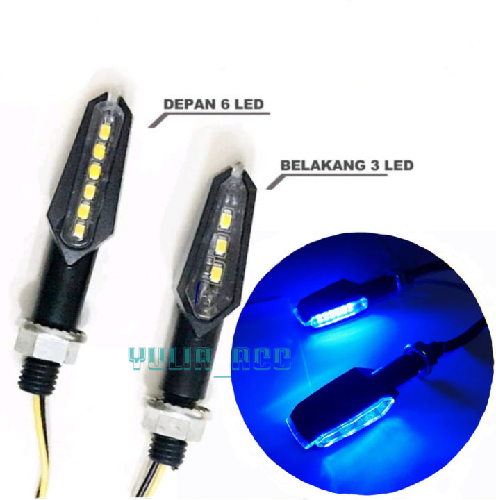 Lampu Sen Sein Led 2 Sisi Depan Belakang Variasi Motor Model Mini