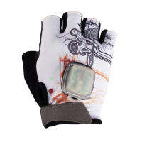Fonoun Bike Gloves Shock Sweat Absorption Breathable Antiskid Elasticity Fabric with G-sensor Warning Lights FNB49
