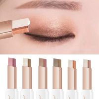 2 In 1 Double Color Glitter Eye Shadow Stick Pearlescent Fine Shimmer Lazy Makeup Waterproof Lasting Shimmer Beauty Makeup Tools