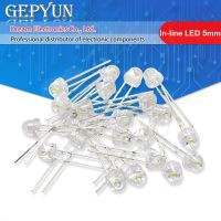 100PCS 5mm Super Bright White Light-emitting Diode Water Clear  DIP LED Straw Hat Red Yellow Blue Green Orange Purple Astigmia  WATTY Electronics