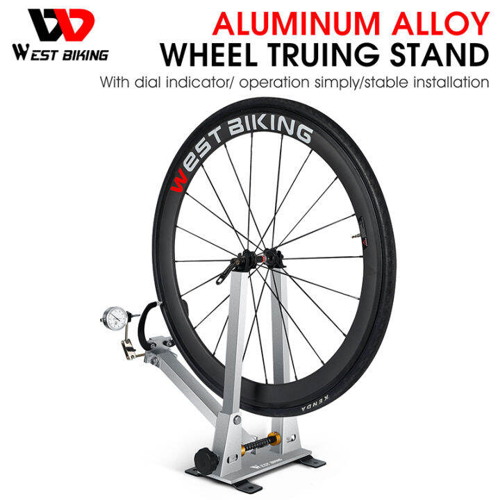 WEST BIKING Bicycle Wheel Truing Stand With Dial Indicator Gauge