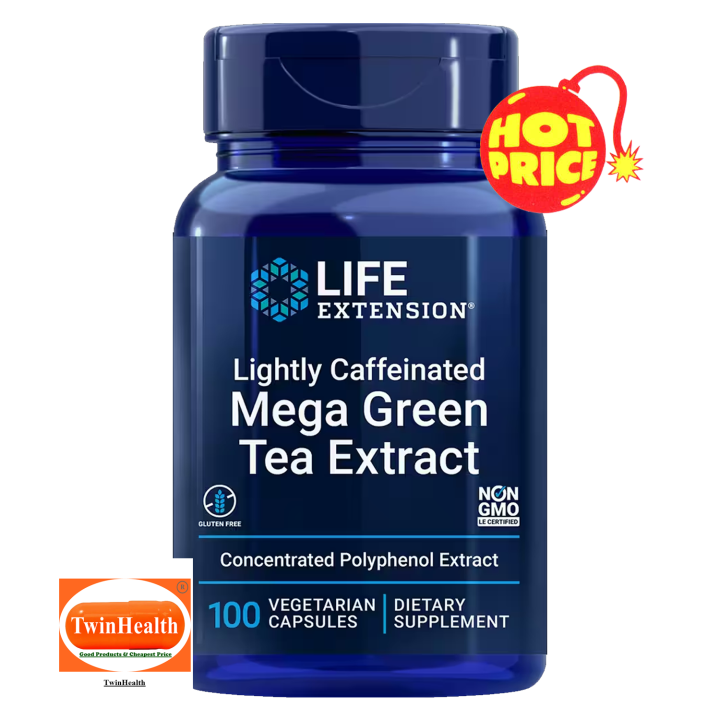 Life Extension Lightly Caffeinated Mega Green Tea Extract 98