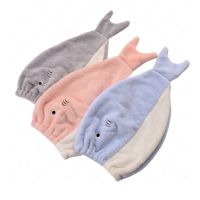 Cartoon Women Girls Shower Cap Magic Fish Towel Bath Hats Dry Hair Cap Quick Drying Soft Lady Turban Head Triangle Bath Cap Towels