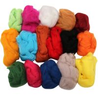 【YD】 36 Colors Kits Wool Needle Felting Fibre Loom Roving Felt Hand