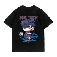 【hot】 ราคาถูก BLUE LOCK Anime Isagi Yoichi พิมพ์ต้นฉบับมังงะสไตล์แขนสั้นเสื้อยืดผ้าฝ้ายแท้ เสื้อคู่