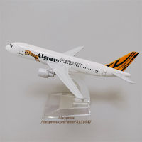 KKAlloy โลหะ Air Singapore Tiger Airways A320 Diecast เครื่องบินรุ่น Tiger Airbus 320สายการบินเครื่องบินรุ่นเครื่องบินของขวัญ16cmq11