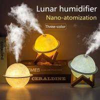 【Xiaolee?】3D Moon Led Night Light Cup Humidifier Lunar Touch Moonlight Lamp USB Air Aroma Diffuser Best Gift โคมไฟอโรมาเทอราพีเครื่องทำความชื้นทางจันทรคติ