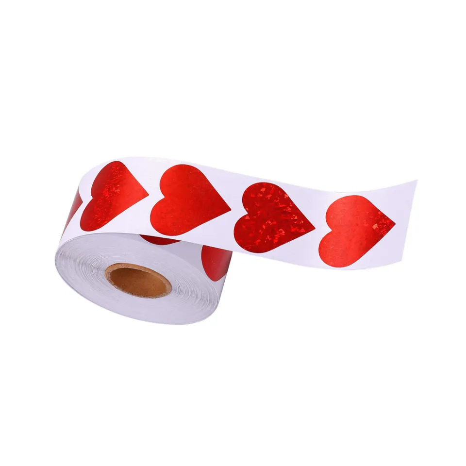 500pcs Heart Stickers, 1.5 Inch Heart Scrapbook Love Adhesive Labels For  Valentine's Day,wedding,party