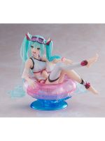 โมเดลตุ๊กตาอะนิเมะ Taito Hatsune Miku Aqua Aqua Meninas Piscina Festa 15Cm สะสม