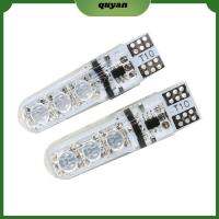 QUYAN 7สี หลอดไฟรูปลิ่ม 6SMD 5050 6SMD การควบคุมระยะไกล หลอดไฟแฟลชแฟลช อุปกรณ์เสริมเสริม สากลสากลสากล ไฟ LED สำหรับรถยนต์