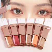 BUUXIAA ใหม่ ไล่โทนสี แต่งหน้า กลิตเตอร์ สองสี Matte อายแชโดว์แบบหมุนได้ที่ได้รับการอัพเกรด