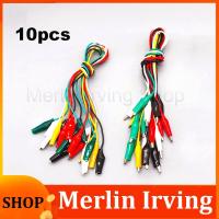 Merlin Irving Shop 10pcs Colorful Cord Alligator Clip Electronic DIY Electric Double-head Test Power Cable Connection Line Accessories