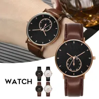 {Miracle Watch Store} นาฬิกาควอตซ์ผู้ชายนาฬิกาข้อมืออัตโนมัติสายหนังหลายสีสบายๆดูนาฬิกาข้อมือผู้ชายชายนาฬิกา D88