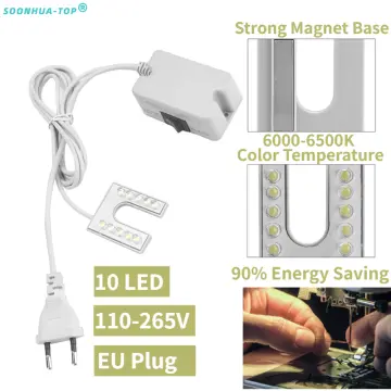 LED light for sewing machines, strong magnetic base, 110V AC plug