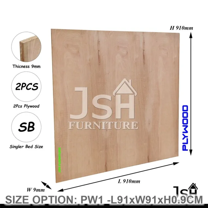 Papan Kayu Katil Bujang Pw1 - Single Bed Base Plywood Timber Panel Wood ...