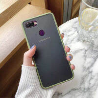 Case OPPO A12 เคสกันกระแทก ปุ่มสีผิวด้าน ขอบนิ่มหลังแข็ง