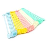 【2023】30Pcs Candy Color Plastic Spoon Long Handle Coffee Tea Ice Cream Milk Sauce Glue Stirring Tableware Home DIY Household G5GB 【hot】