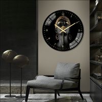 Art Wall Clock Home Decoration Fashion Decoration Silent Quartz Clock African Golden Female Art Wall Clock Christmas Gift Family Pipe Fittings Accesso