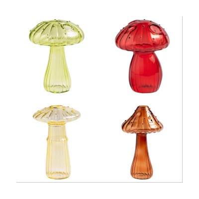 4 Pcs Nordic Style Mushroom Vases Mushroom Flower Vases for Home Office Living Room Deco