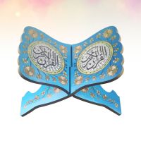 Islamic Wooden Book Stand Holder Quran Display Shelf Muslim Prayer Decorative Rehal for Eid Mubarak Ramadan Home Decoration
