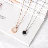 ♂  X P 2021Fashion Initial Necklace Gold Color Imitation clock Pendant Black white Jewelry