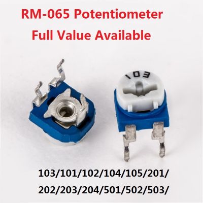 【cw】 20pcs RM065 Trimpot Trimmer Potentiometer adjustable Resistor RM-065-103/101/102/104/105/201/202/203/204/501/502/503/504 1K 10k ！
