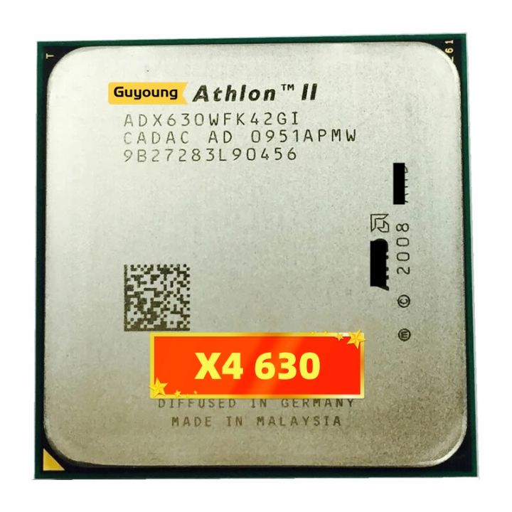 athlon-ii-x4-x4-630-2-8-ghz-quad-core-เครื่องประมวลผลซีพียู-adx630wfk42gi-am3ซ็อกเก็ต