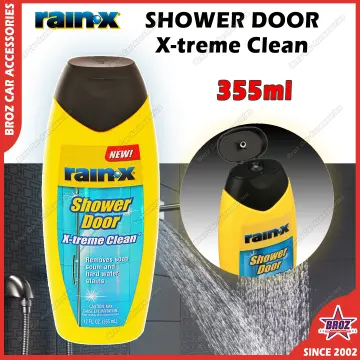 Rain-X / Rain - X / Rain X / RainX Original Shower Door X-treme Clean 355ml  Removes Soap Scum Hard Water Stains Dirt Rust Stains Used For Shower Door  Glass Menanggalkan Kotoran