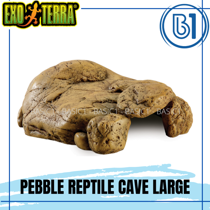 Exo Terra Pebble Reptile Cave Large (9.8 x 10.2 x 3.9 ) Reptile Hide ...