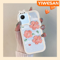 JIUMOO เคสสำหรับ Realme C30 C30s Narzo 50i เคสมุกแวววาวลายดอกไม้กันกระแทกเคสมือถือสาวสวยเลนส์หลายสีทนต่อการตกหล่นและเคสทนต่อการขีดข่วน