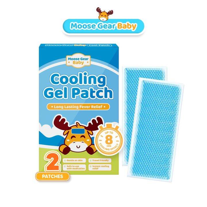 Moose Gear Baby Cooling Gel Fever Patch for Babies Kids Kool Relief