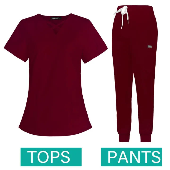 Beauty Salon Women Work Uniforms Plus Size Shortsleeved Health