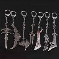 Cosplay Games Keychain World of Warcraft Weapon Type The Lich King Sword Dagger Metal Keychain for Men and Boy Gifts Key Chains